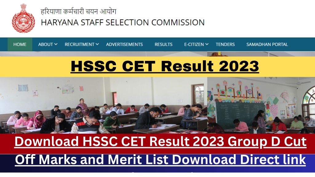 Download HSSC CET Result 2023
