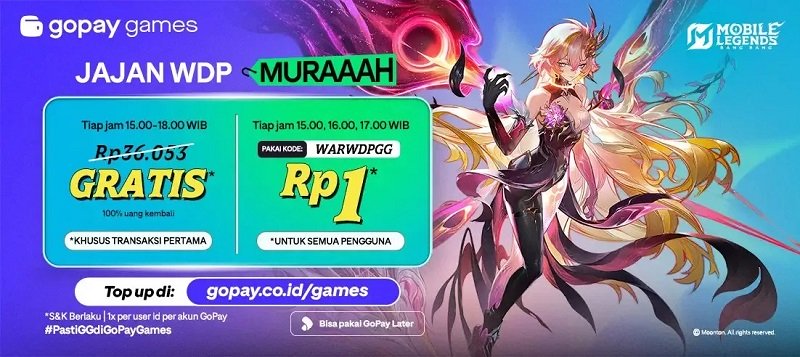 GoPay Games Tawarkan Top Up Diamond dan WDP MLBB untuk Berburu Skin Favorit